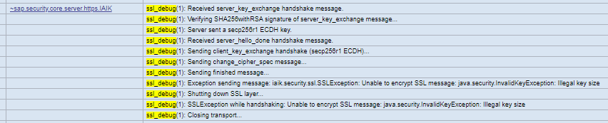 Troubleshoot TLS 1.2 with Elliptic-curve cryptography in SAP PO