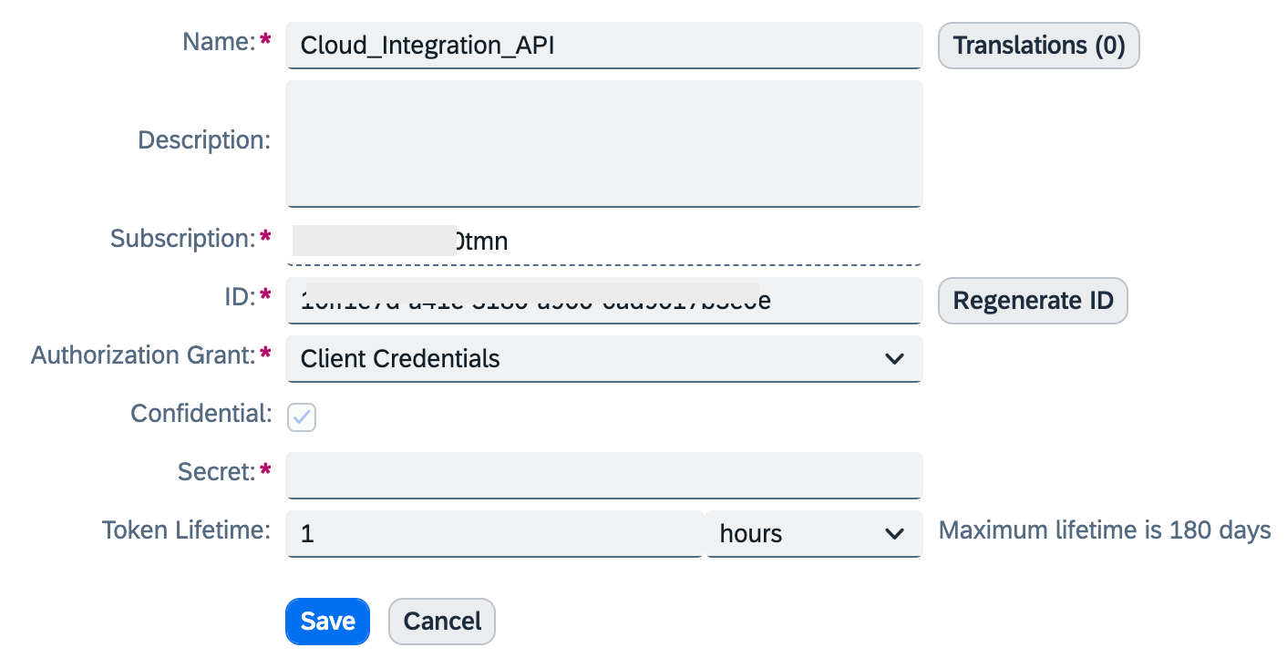 Authorize API client to access Cloud Integration API